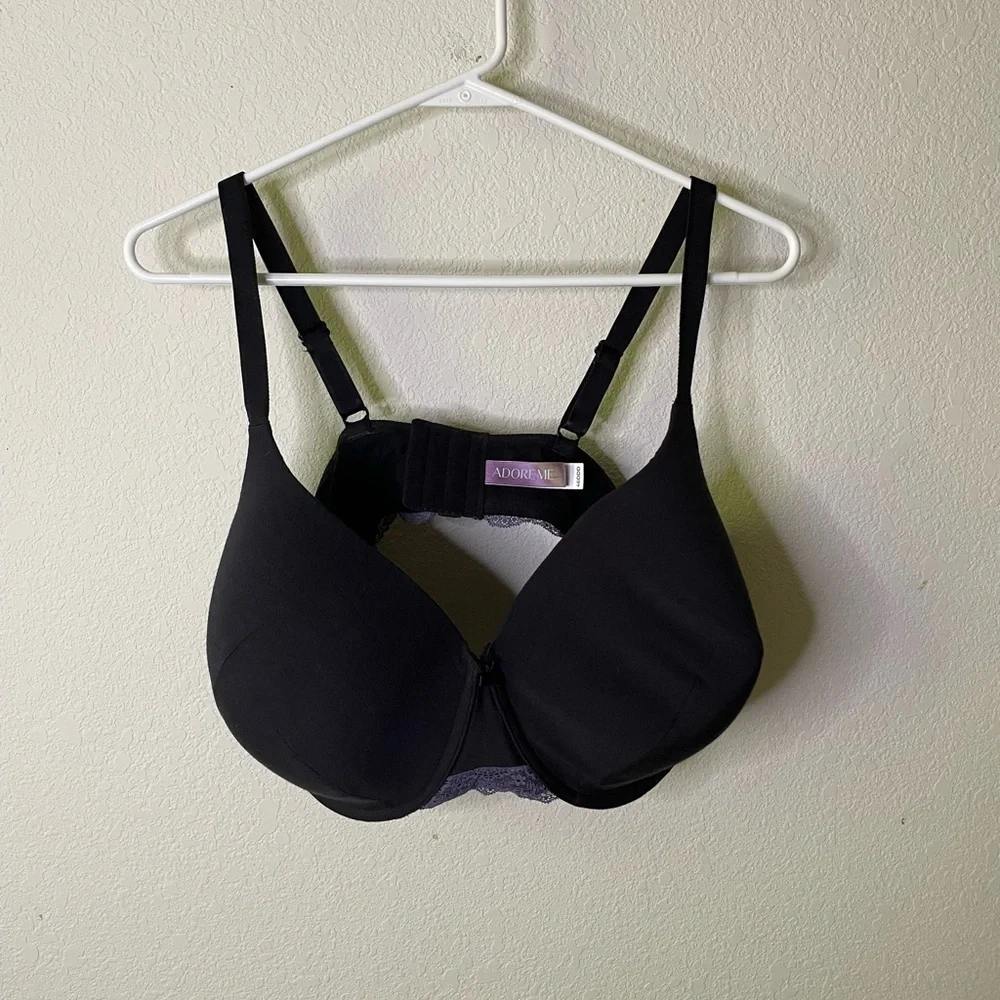 Adore Me black/purple bra